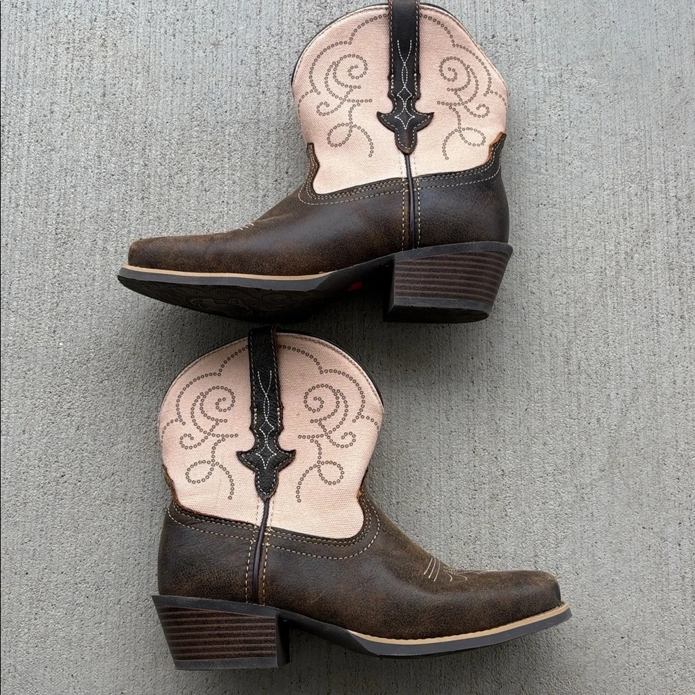 NEW Justin Boots 6” Chellie Quake Boot in Brown Cream Women’s 8B - Picture 5 of 9